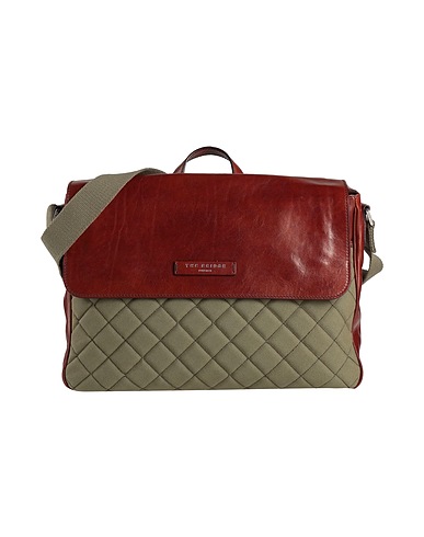 THE BRIDGE Cross-body bags Military green Leather, Textile fibers