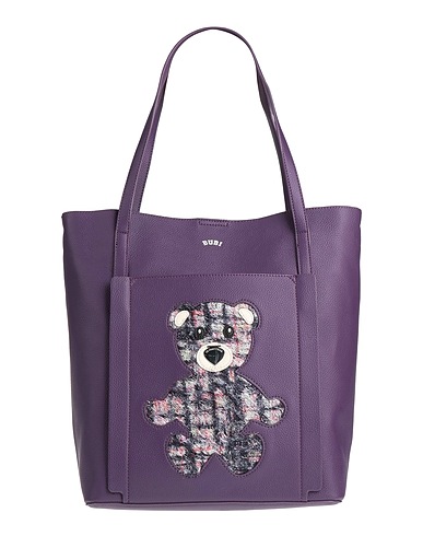 LE PANDORINE Handbag Dark purple 95% Polyurethane, 5% Polyester