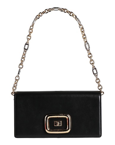 ROGER VIVIER ハンドバッグ ブラック 革（なめし加工）