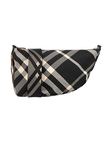 BURBERRY PRORSUM Cross-body bags Black 65% Polyester, 35% Cotton, Lambskin