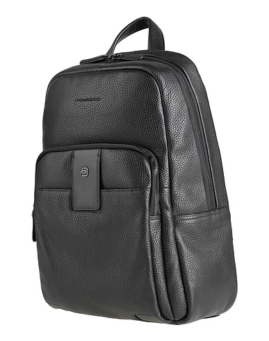 PIQUADRO Backpacks Black Cow leather, EVA (Ethylene - Vinyl - Acetate), Nylon, Polyester, Metal