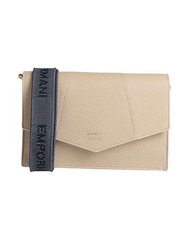 EMPORIO ARMANI Cross-body bags Taupe 100% Cow leather