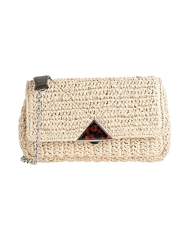 EMPORIO ARMANI Cross-body bags Cream 100% Paper Yarn, Polyester, Polyurethane coated