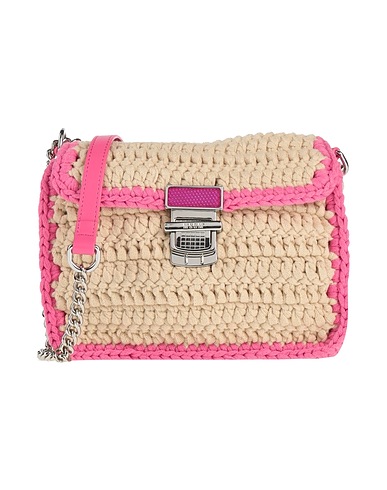MSGM Across-body bag Beige Textile fibres