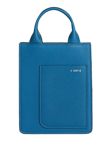 VALEXTRA Borsa a mano Blu 100% Pelle di vitello