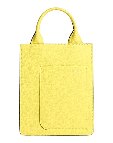 VALEXTRA Borsa a mano Giallo 100% Pelle di vitello