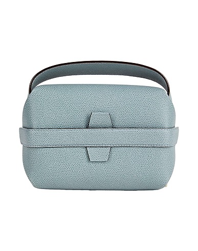 VALEXTRA Handbag Light blue 100% Calfskin