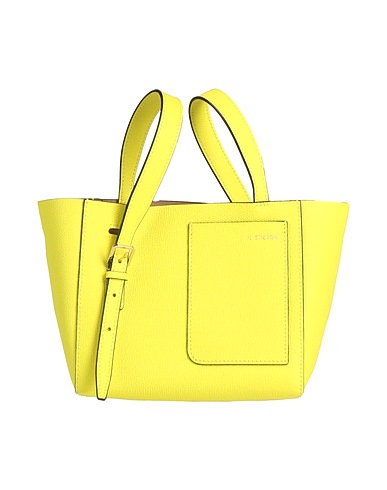 VALEXTRA Handtasche Pastellgelb Kalbsleder