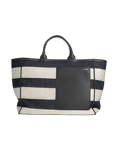 VALEXTRA Handbag Midnight blue 77% Cotton, 23% Polyamide, Calfskin