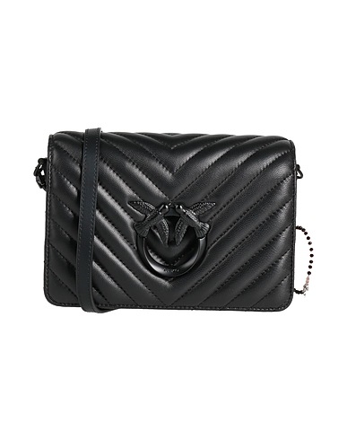 PINKO Across-body bag Black Leather