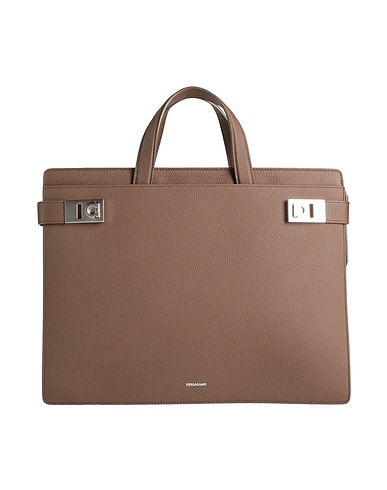 FERRAGAMO Handbag Khaki Leather