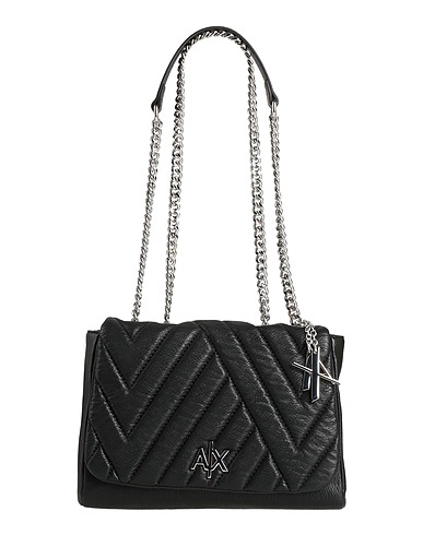 ARMANI EXCHANGE Schultertasche Schwarz 100% Polyester, Polyurethan Beschichtet