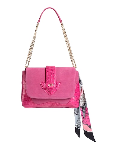 LA CARRIE Shoulder bag Fuchsia Leather