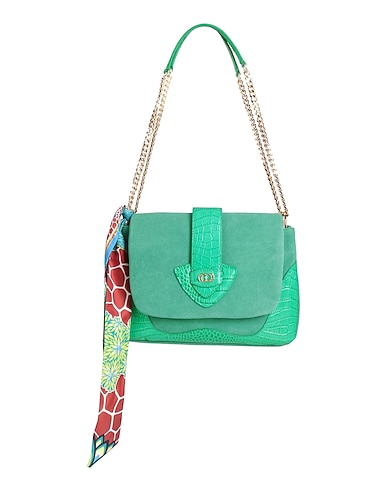 LA CARRIE Shoulder bag Green Leather