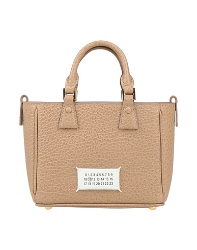 MAISON MARGIELA Borsa a mano Tortora 100% Pelle di bovino, Cotone, Poliestere, Altre Fibre, Ottone