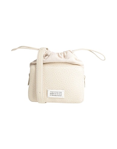 MAISON MARGIELA Borsa a tracolla Off white 100% Pelle di bovino, Cotone, Poliestere, Altre Fibre, Metallo