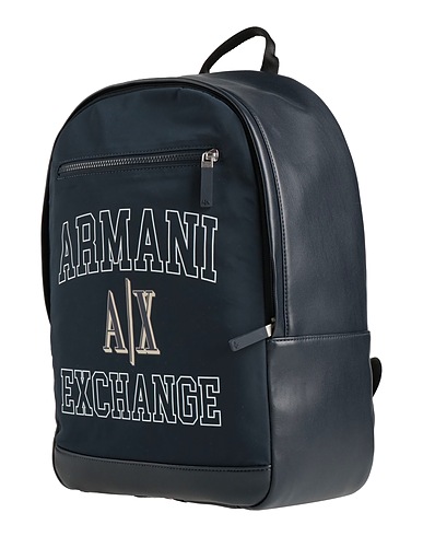 ARMANI EXCHANGE Rucksacks Midnight blue 100% Polyester, Polyurethane coated