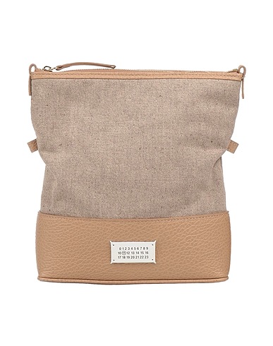 MAISON MARGIELA Across-body bag Sand 79% Cotton, 15% Polyester, 6% Other Fibres, Cow leather