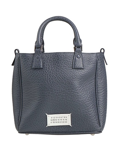 MAISON MARGIELA Borsa a mano Blu notte 100% Pelle di bovino, Cotone, Poliestere, Altre Fibre, Ottone