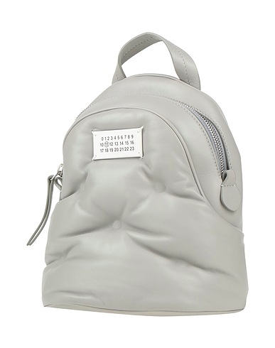 MAISON MARGIELA Rucksacks Light grey 100% Ovine leather, Cow leather, Brass, Zinc, Copper
