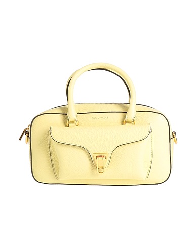 COCCINELLE Handbag Pastel yellow Leather