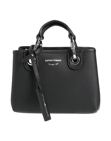 EMPORIO ARMANI Handbag Black 100% Polyurethane, Polyester