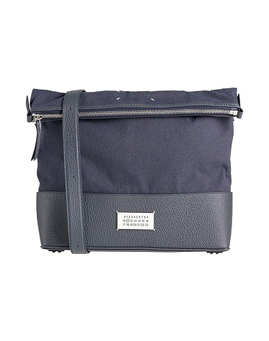 MAISON MARGIELA Across-body bag Blue 79% Cotton, 15% Polyester, 6% Kapok fibre, Cow leather, Metal