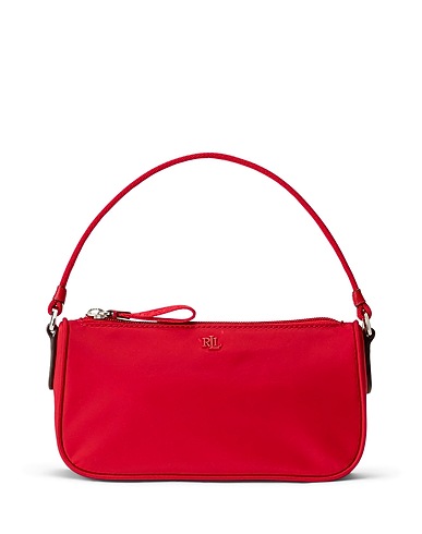 LAUREN RALPH LAUREN Borsa a mano MEDIUM NYLON TOP-HANDLE POUCH
 Rosso 100% Nylon riciclato