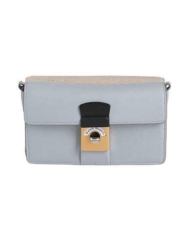 MAISON MARGIELA Schultertasche Hellblau 100% Ziegenleder, Leinen