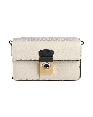 MAISON MARGIELA Borsa a spalla Grigio chiaro 100% Pelle di capra, Lino