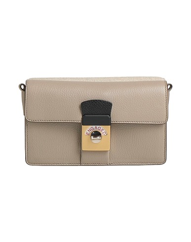 MAISON MARGIELA Schultertasche Grau 100% Ziegenleder, Leinen