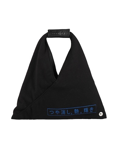 MM6 MAISON MARGIELA ハンドバッグ ブラック コットン 90% / ポリウレタン 10% / 牛革 / 真鍮/ブラス