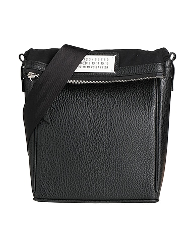 MAISON MARGIELA Across-body bag NERO 100% Cow leather, Cotton, Polyamide, Polyester, Other Fibres