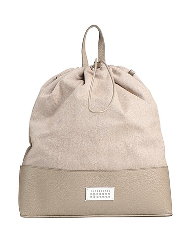 MAISON MARGIELA Τσάντα χειρός Γκρι-καφέ 79% Βαμβάκι, 16% Πολυεστέρας, 5% Άλλες ίνες, Δέρμα βοοειδών, Ψευδάργυρος