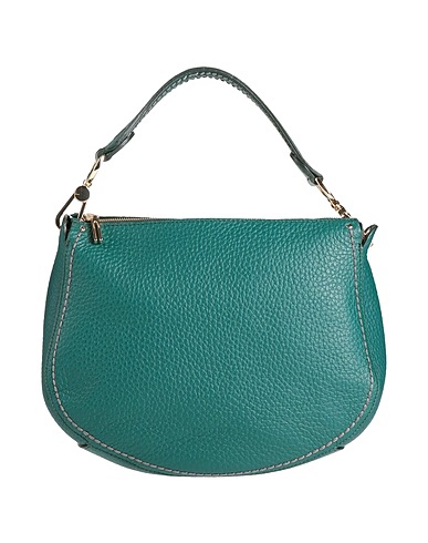 PLINIO VISONA' Handbag Emerald green Leather