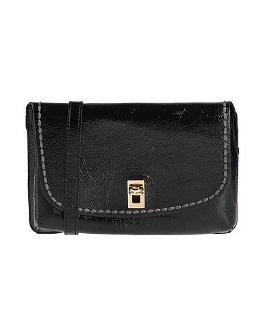PLINIO VISONA' Across-body bag Black Leather