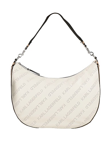 KARL LAGERFELD Shoulder bag Off white 58% Recycled polyester, 42% Polyurethane