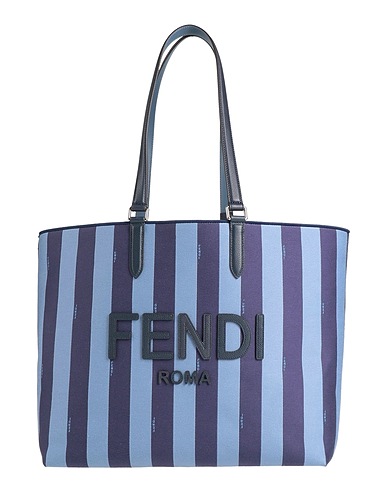 FENDI Shoulder bag Slate blue Textile fibers, Calfskin
