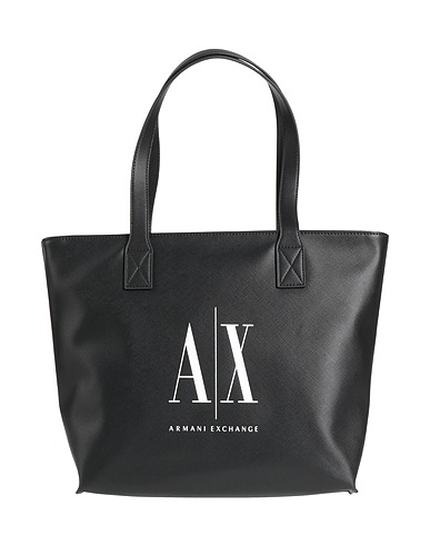 ARMANI EXCHANGE Handbag Black 100% Polyester, Polyurethane