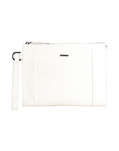 EMPORIO ARMANI ハンドバッグ アイボリー コットン 100% / 牛革