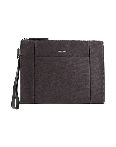 EMPORIO ARMANI ハンドバッグ ブラック コットン 100% / 牛革