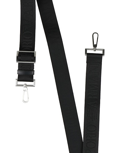 EMPORIO ARMANI Bag accessories & charms Black Textile fibers