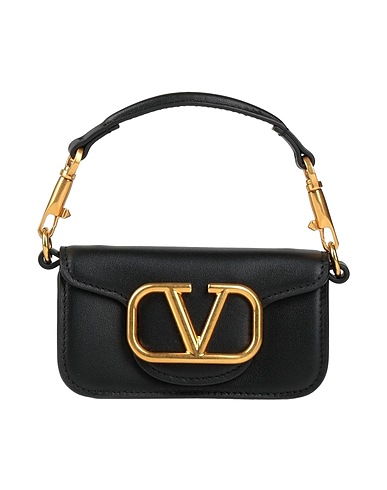 VALENTINO GARAVANI Handtasche Schwarz Leder