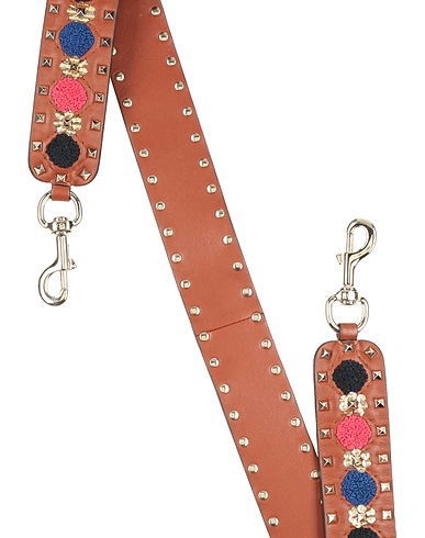 VALENTINO GARAVANI Bag accessories & charms Brown Leather