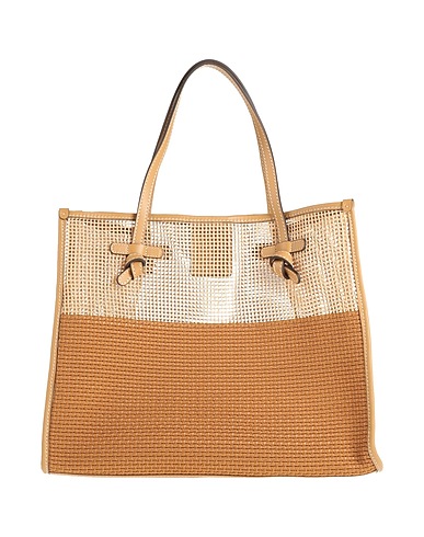GIANNI CHIARINI Handbag Khaki Textile fibres, Leather