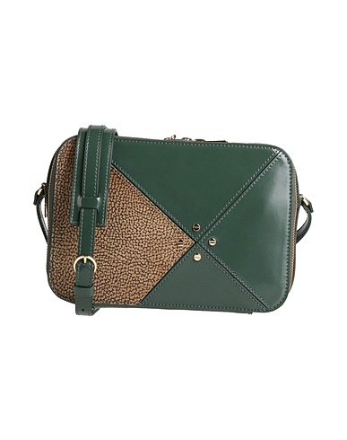 BORBONESE Cross-body bags Dark green Leather, PVC - Polyvinyl chloride