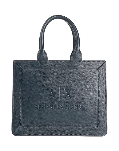 ARMANI EXCHANGE Borsa a mano Blu notte 100% Poliuretano, Poliestere