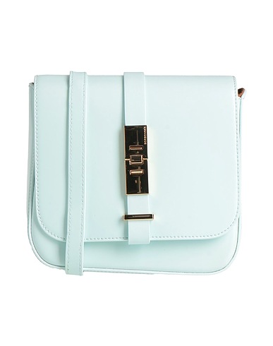 BORBONESE Across-body bag Sky blue Leather
