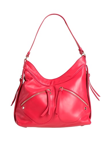 BORBONESE Handbag Red 100% Leather