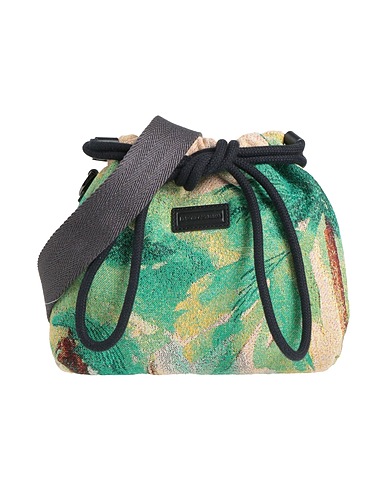 EMPORIO ARMANI Cross-body bags Green 53% Cotton, 47% Polyester, Cow leather